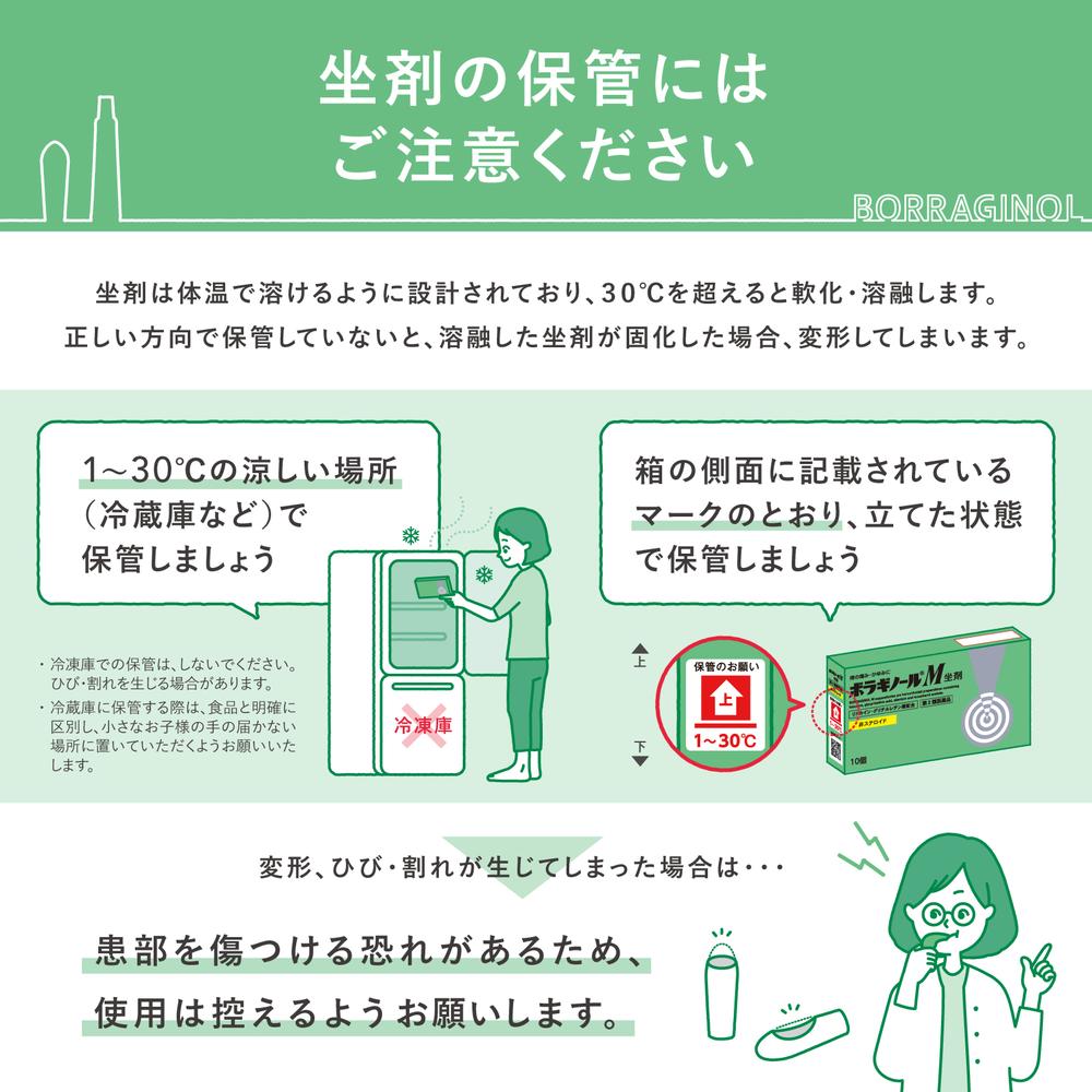 【第2類医薬品】ボラギノールM 坐剤 10個