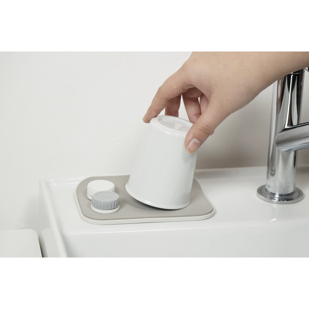 アイオン 超速乾・超吸水 水切りマット&クロス Sサイズ ブラック