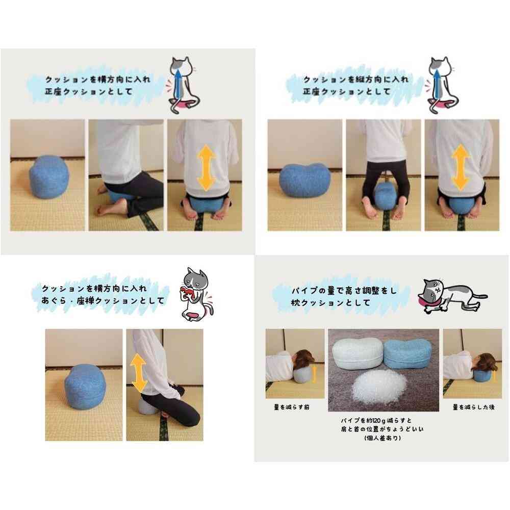 藤栄 ハッピーモチーフ エクササイズ ソフト 正座クッション かぎのしっぽの猫