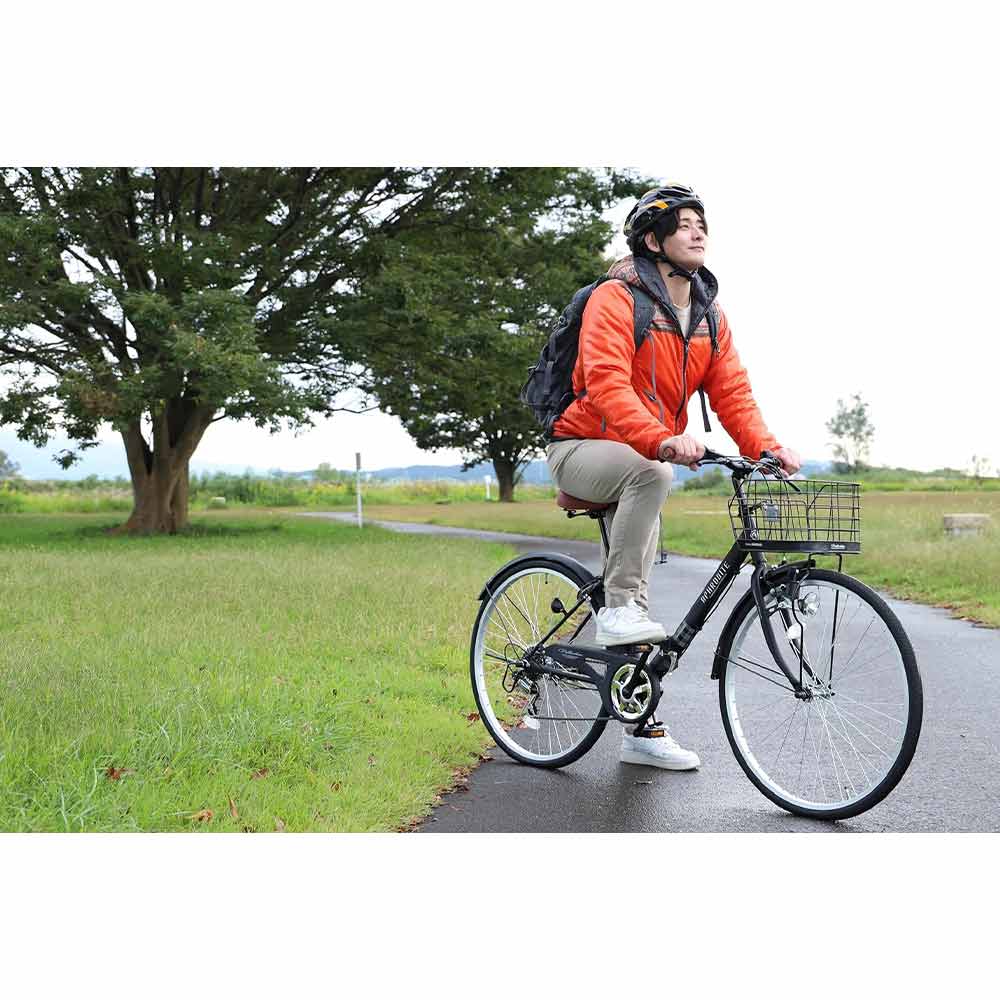 折りたたみシティサイクル 6段変速 肉厚チューブ MC507 メーカー直送▼返品・キャンセル不可【他商品との同時購入不可】