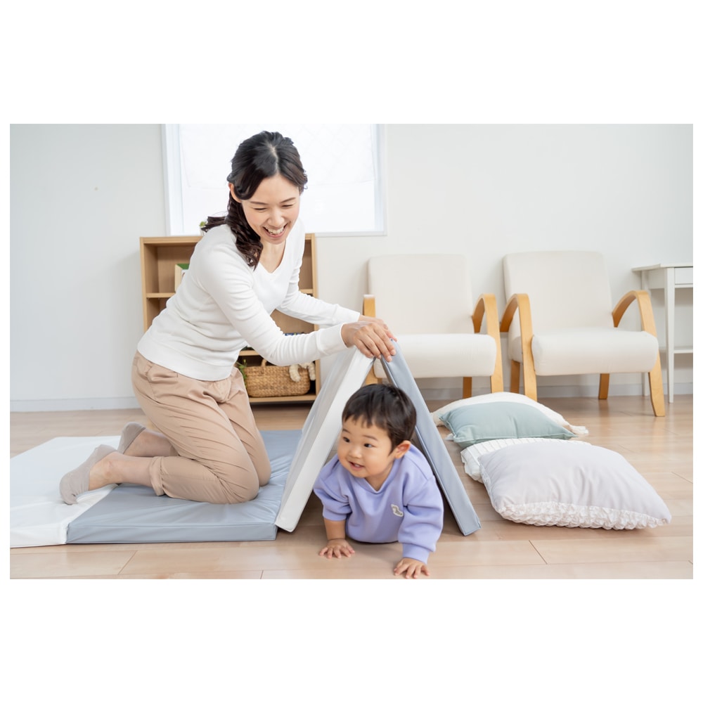 ベビープレイマット レギュラーサイズ ラテ×アイボリー メーカー直送 ▼返品・キャンセル不可【他商品との同時購入不可】