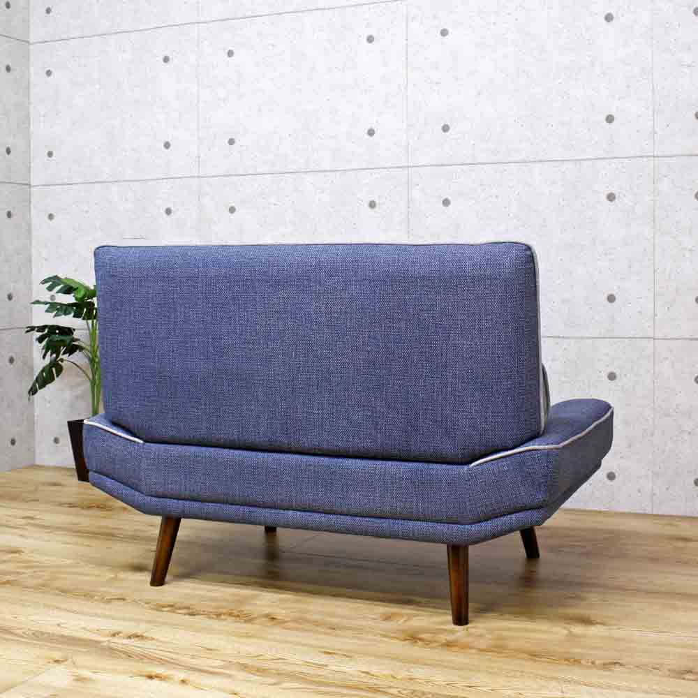 引っかき傷に強い2人掛けソファ SO-ROND-BL メーカー直送 ▼返品・キャンセル不可【他商品との同時購入不可】