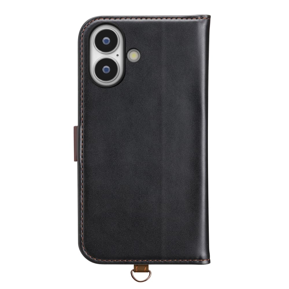 PGA iPhone 17用 フリップカバー ブラック PG-25AFP02BK 80g