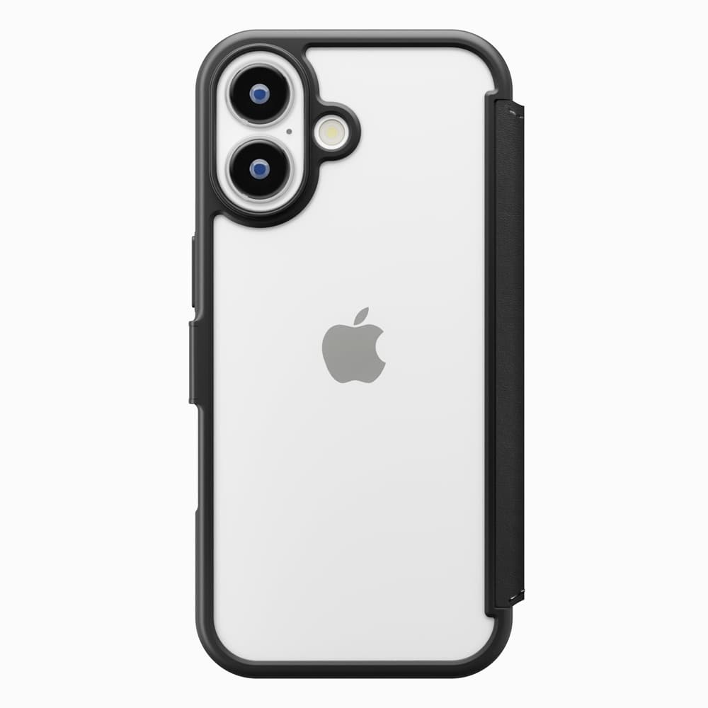 PGA iPhone 17用 ガラスフリップケース ブラック PG-25AGF01BK 65g
