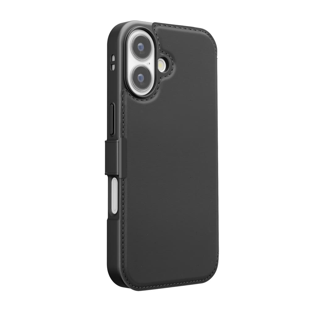 PGA iPhone 17用 バックフリップケース ブラック PG-25ABF01BK 65g