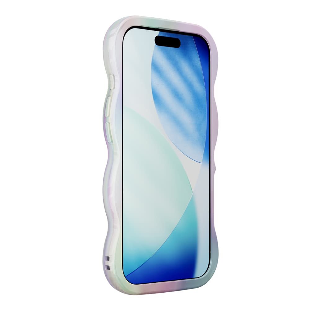 PGA iPhone 17用 MagSafe対応 ウェーブケース オーロラホワイト PG-25AMW04WH 35g