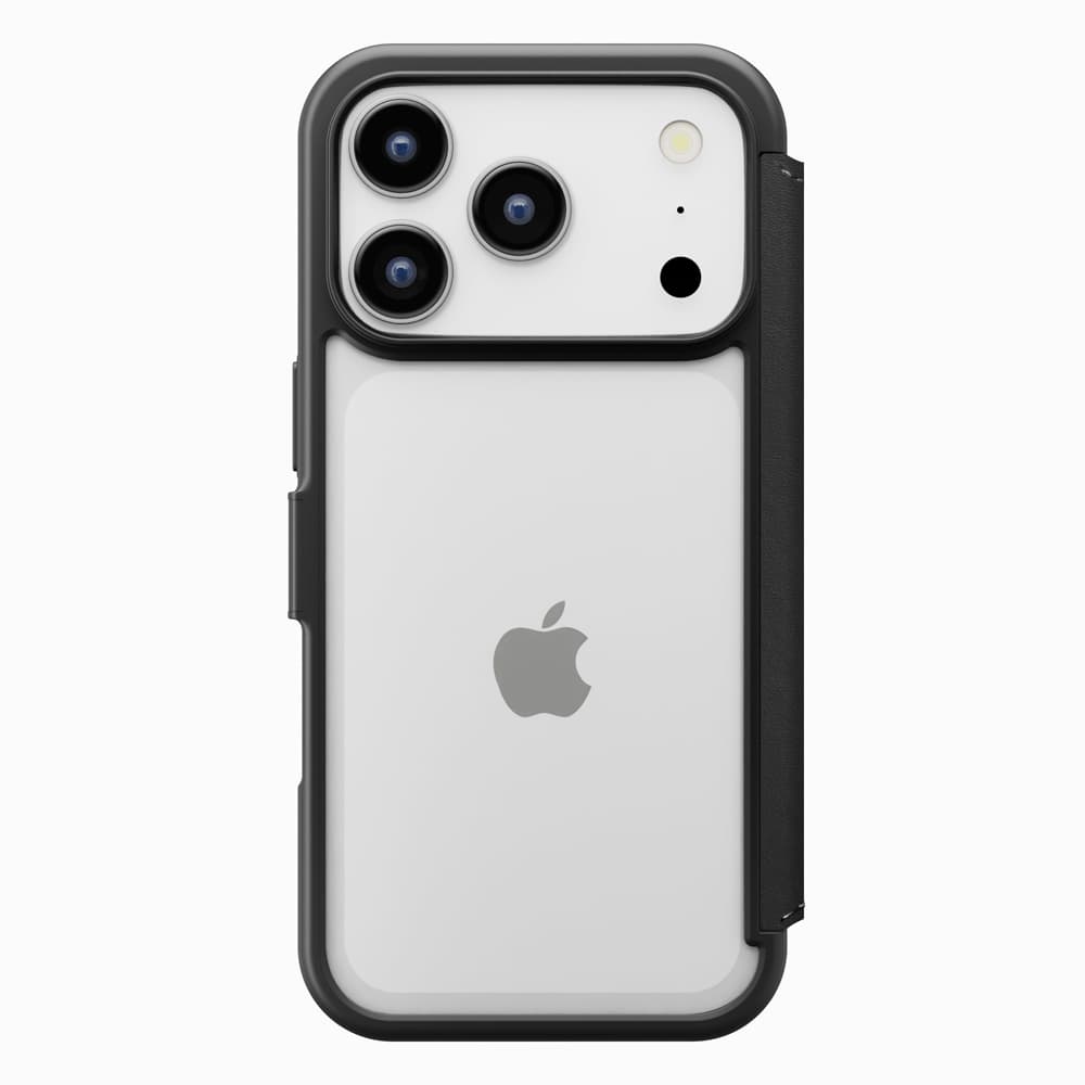 PGA iPhone 17 Pro用 ガラスフリップケース ブラック 65g