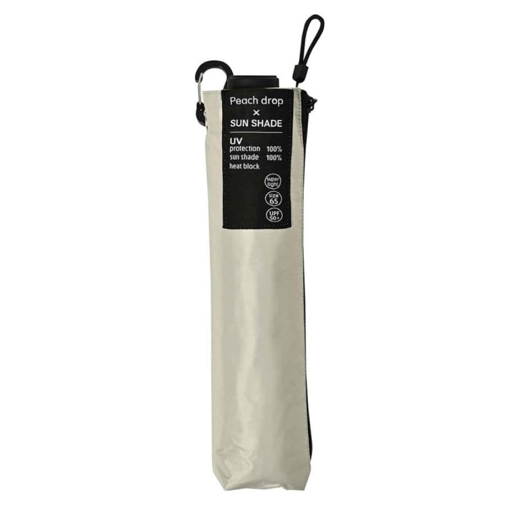 晴雨兼用 折傘 65cm ピーチドロップ遮光 51984BG メーカー直送 ▼返品・キャンセル不可【他商品との同時購入不可】