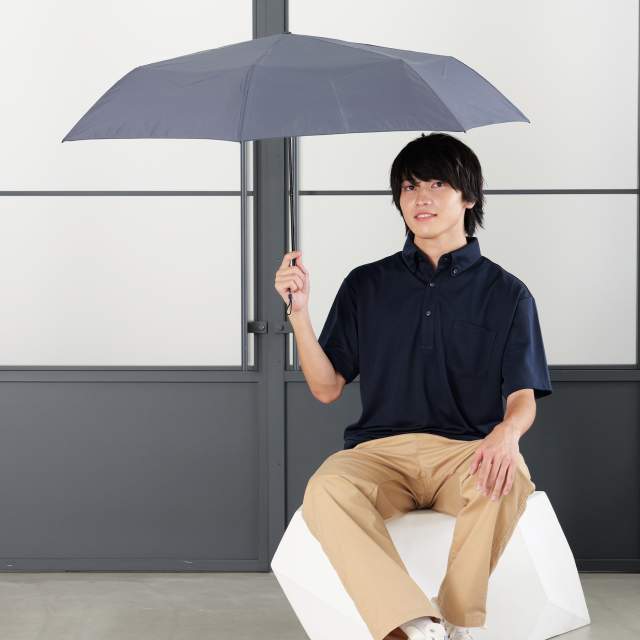 形状記憶 BIGサイズ 晴雨兼用日傘 折畳傘 メモリラ 軽量60cm NV 【直送品】 返品・キャンセル・他商品と同時購入は不可