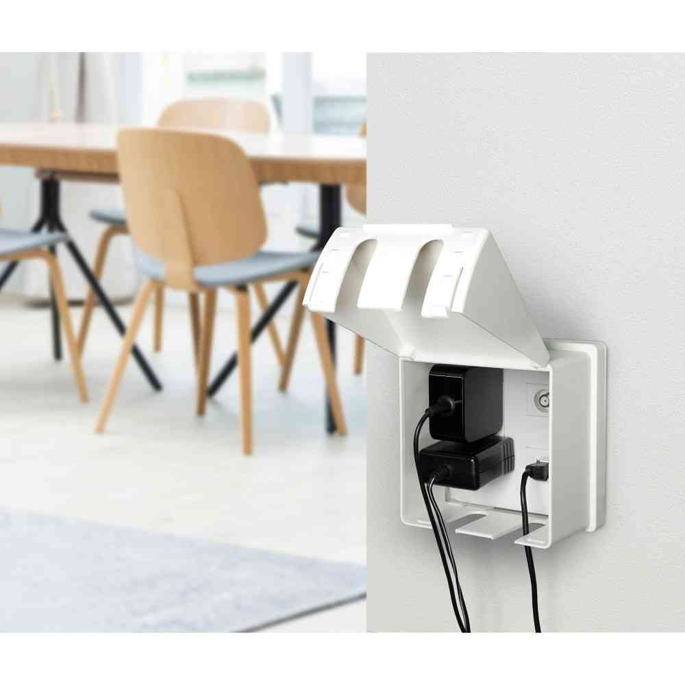 エルパ ELPA 拡張コンセントカバー2連 AN-C02B(W)