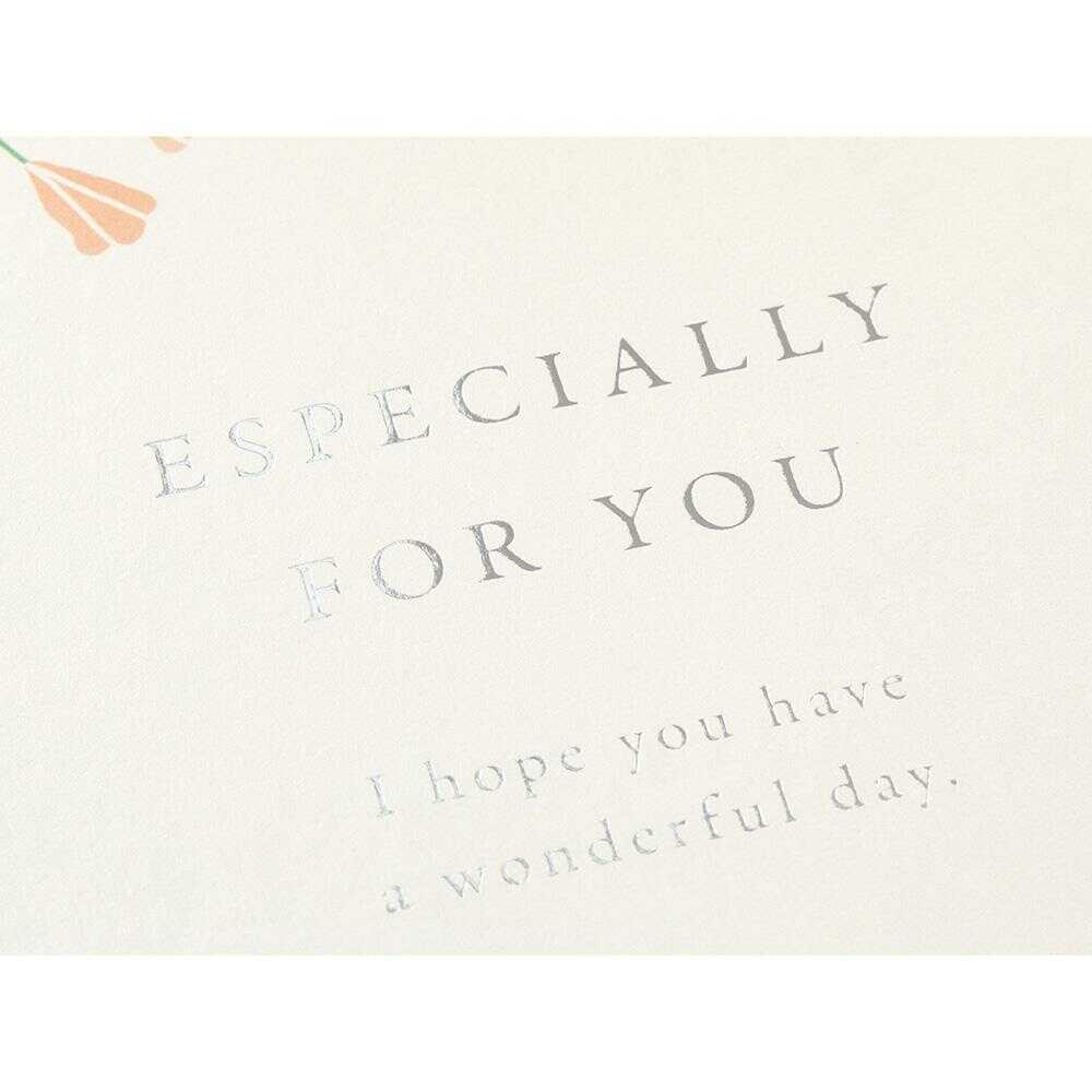 ミドリ カラー色紙 両開き リボン 花柄 1枚