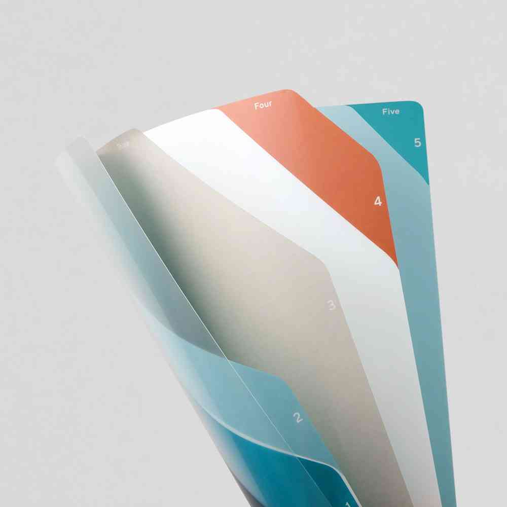 ミドリ 5ポケットクリアホルダー<A4> ストライプ柄 紺 1個