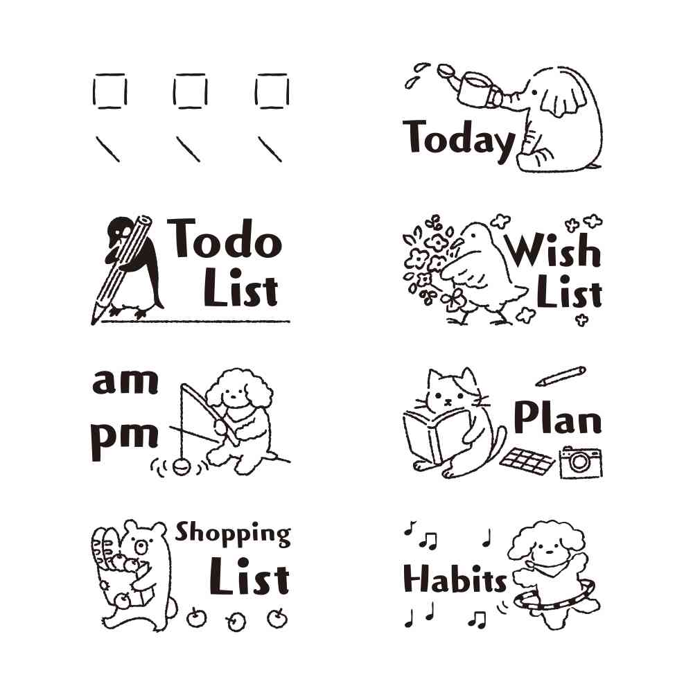 ミドリ スタンプ 回転印 ダイヤル リスト柄 1個