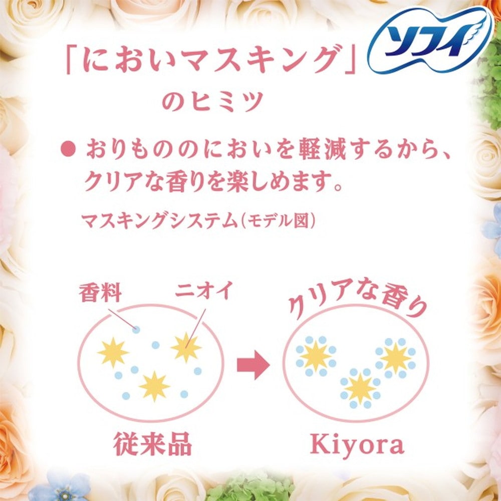 ソフィ Kiyora(キヨラ) フレグランスパンティライナー ホワイトフローラル 72枚【3個セット】