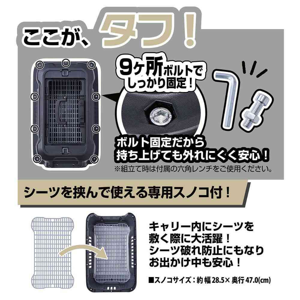 犬猫用キャリー 2ドア タフハウスキャリー ブラック S メーカー直送▼返品・キャンセル不可【他商品との同時購入不可】