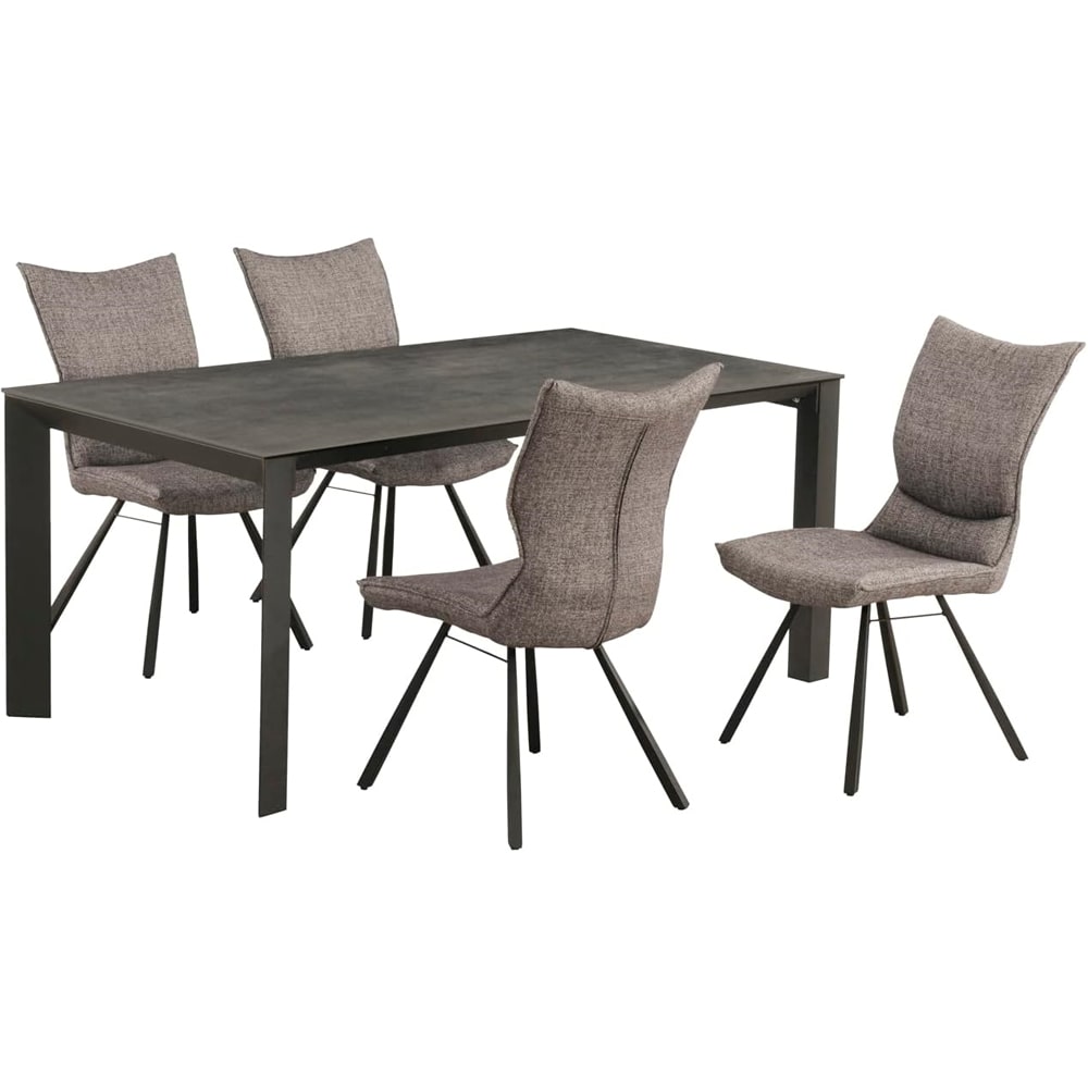 ダイニングチェア Poare ダークグレー 2脚 【直送品】 返品・キャンセル・他商品と同時購入は不可