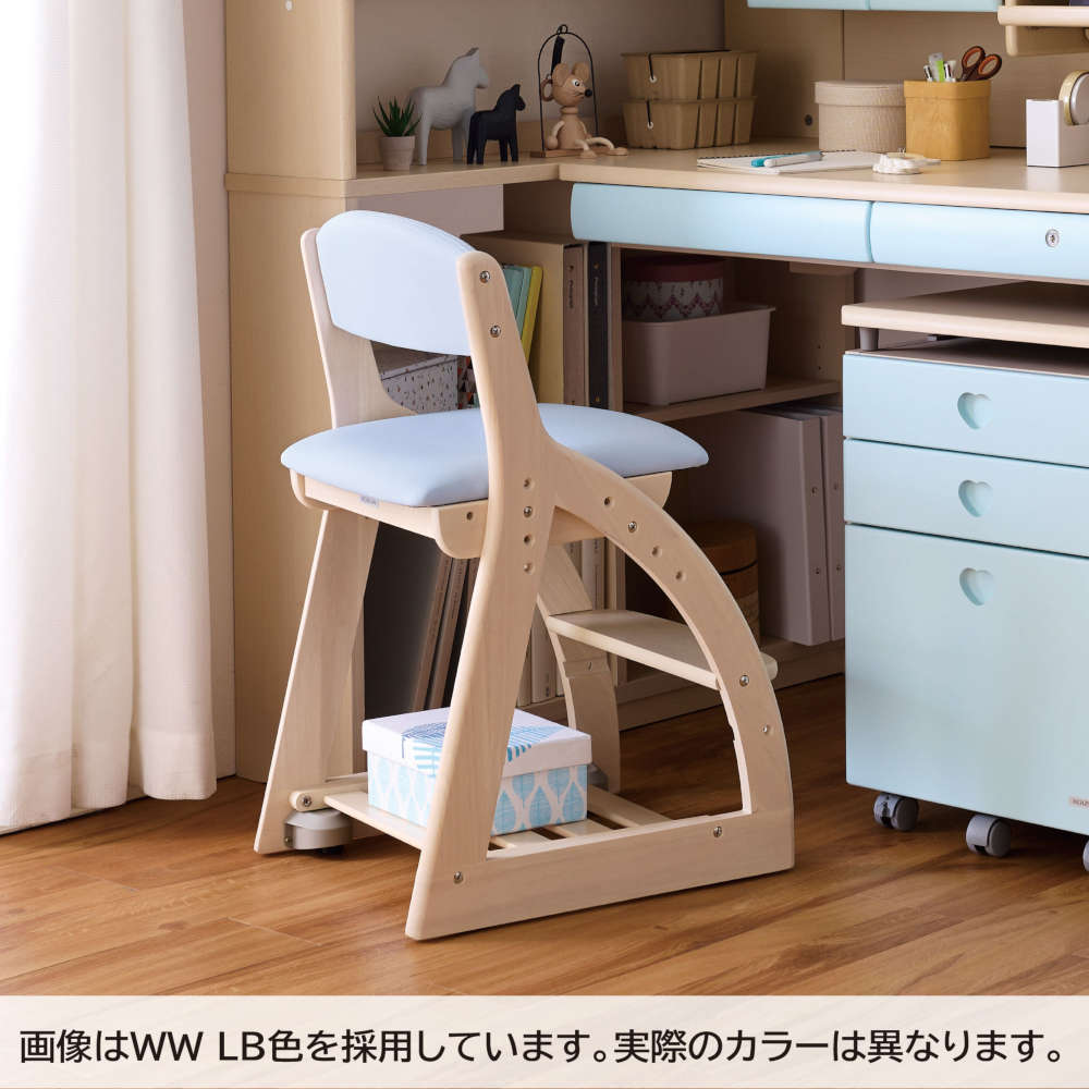 4ステップチェア 木製チェア ナチュラル×アイボリー PVC メーカー直送 ▼返品・キャンセル不可【他商品との同時購入不可】