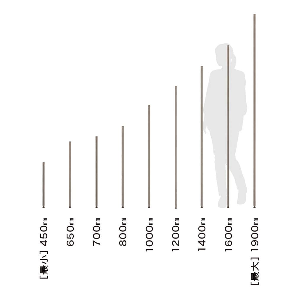 エレクター ベーシックシリーズ ヴィンテージエディション ポール H800mm シルバー B32PVS2