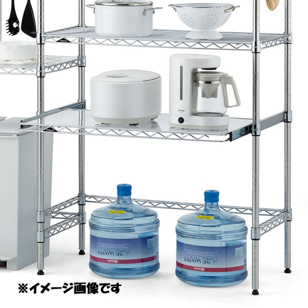 エレクター ベーシックシリーズ スライディングシェルフ W450xD450mm ブラック BSL1818B