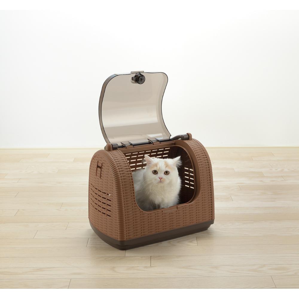 ラタンキャリー ブラウン メーカー直送▼返品・キャンセル不可【他商品との同時購入不可】