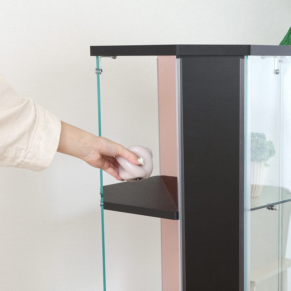 トロールビーズ　コレクションケース　ターコイズブルー　青　あお　黒　ブラック C/D:99475] ガラスコレクションケース3段 クリア ｜ ORDERING