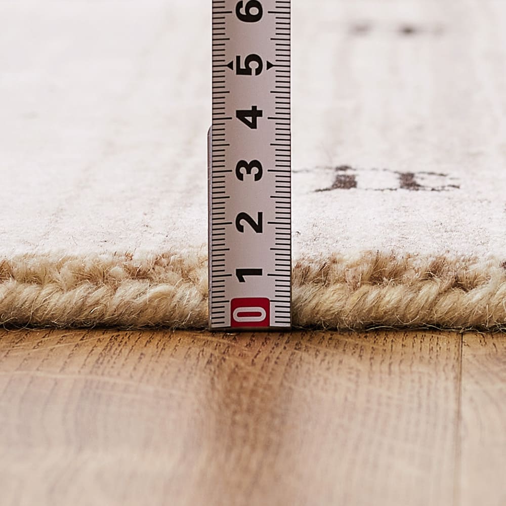 ギャッベマット LORRI BUFF 無染色 BE 45×75cm メーカー直送 ▼返品・キャンセル不可【他商品との同時購入不可