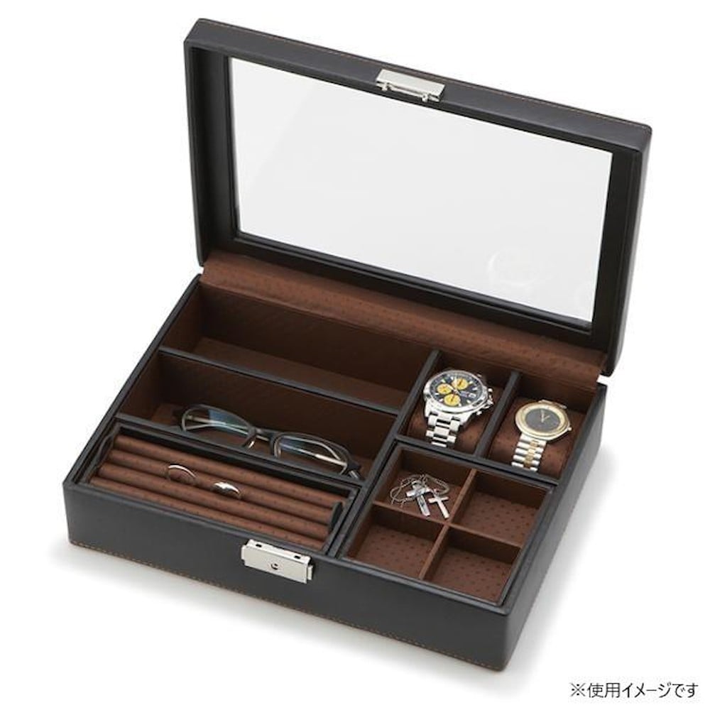 メンズボックスL(小物収納) 240-576BK メーカー直送 ▼返品キャンセル不可【他商品との同時購入不可】