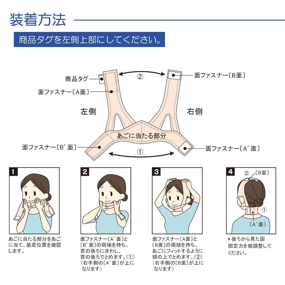 ソフラ あごバンデージII ベージュ M 007333 メーカー直送 ▼返品・キャンセル不可【他商品との同時購入不可】