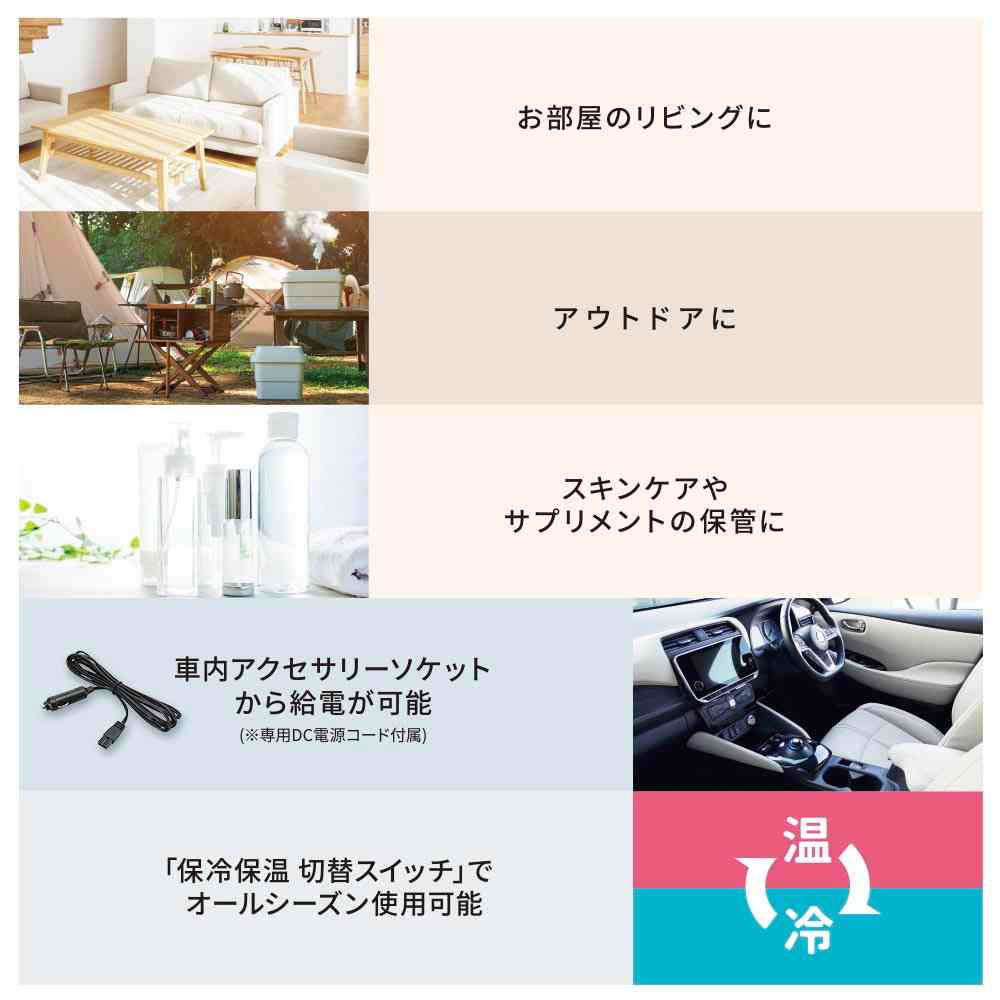 オーム電機 電子式保冷保温ボックス 13リットル ホワイト