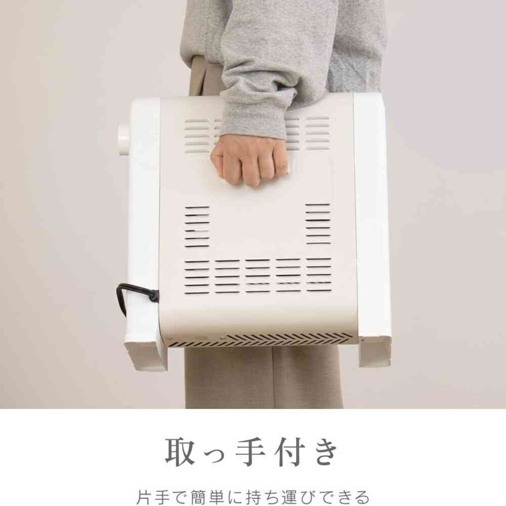 電気ストーブ800W ゼピール ホワイト ZDQ-08B 1台 ホワイト