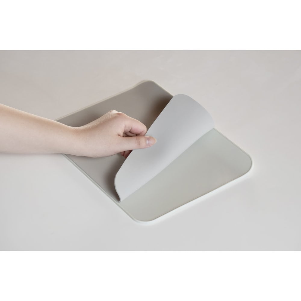 アイオン 超速乾・超吸水 水切りマット&クロス Lサイズ ブラック