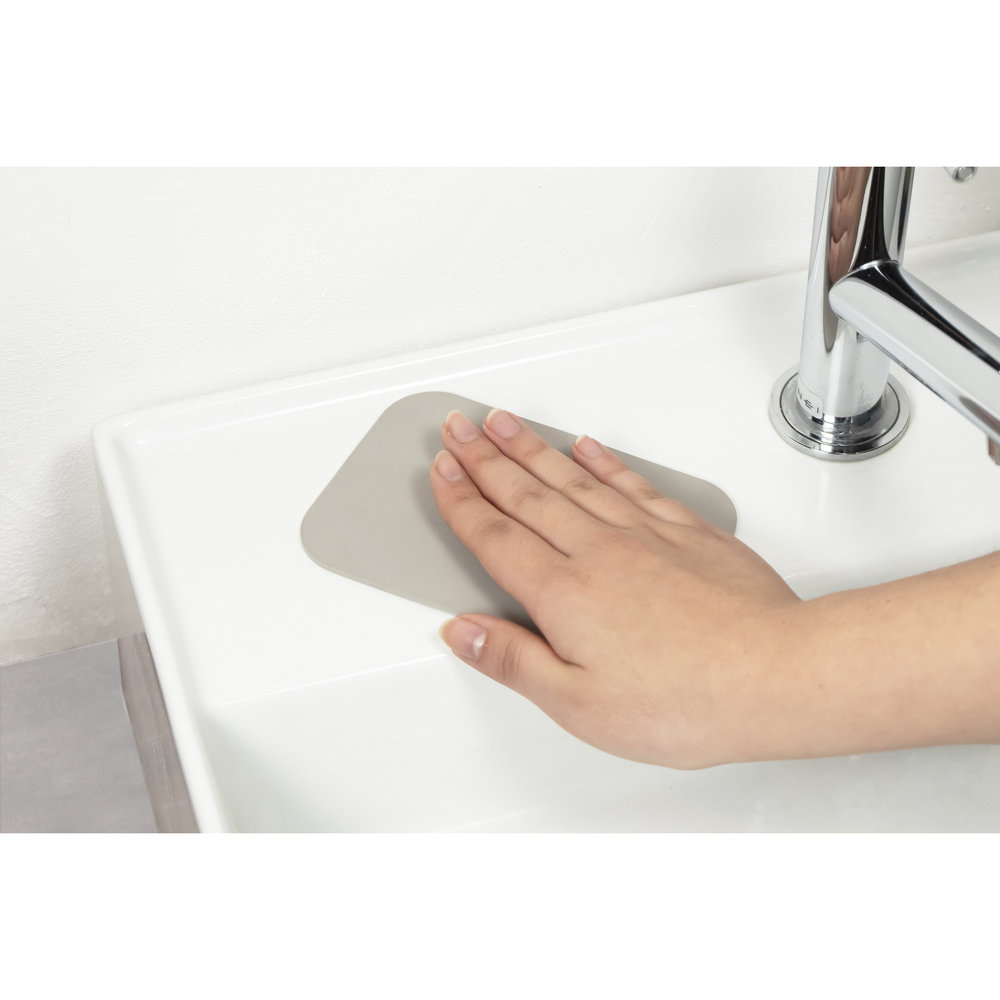 アイオン 超速乾・超吸水 水切りマット&クロス Sサイズ ブラック