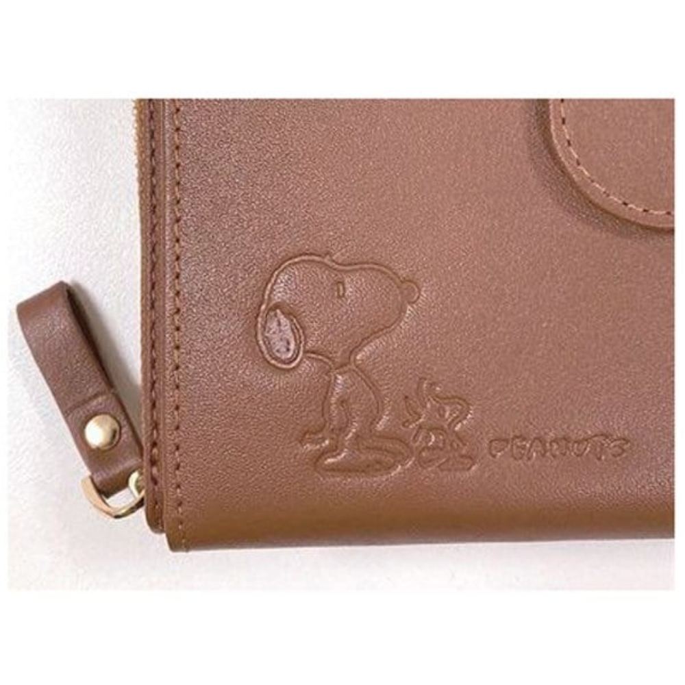 スヌーピーLC 財布機能付スマホショルダー 牛革 SN0156 メーカー直送 ▼返品・キャンセル不可【他商品との同時購入不可】