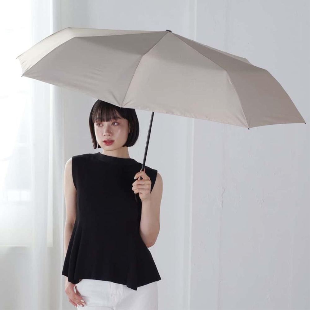 晴雨兼用 折傘 65cm ピーチドロップ遮光 51984BG メーカー直送 ▼返品・キャンセル不可【他商品との同時購入不可】