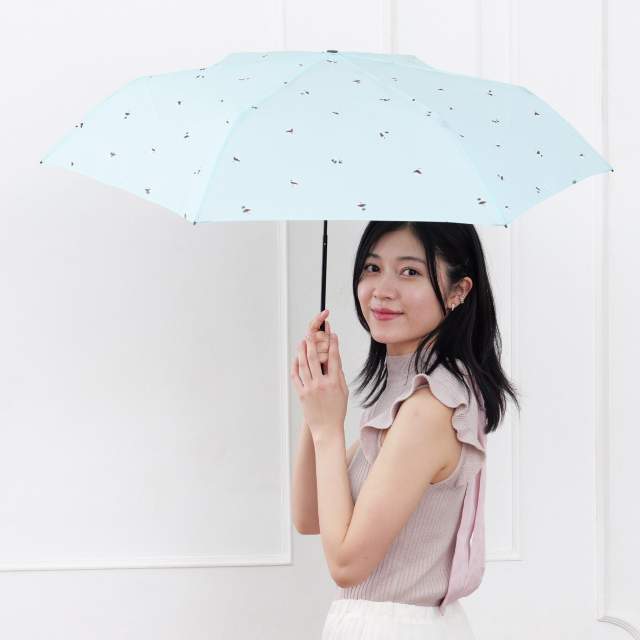 形状記憶 晴雨兼用日傘 折りたたみ傘 メモリラパンダ 軽量50cm 【直送品】 返品・キャンセル・他商品と同時購入は不可