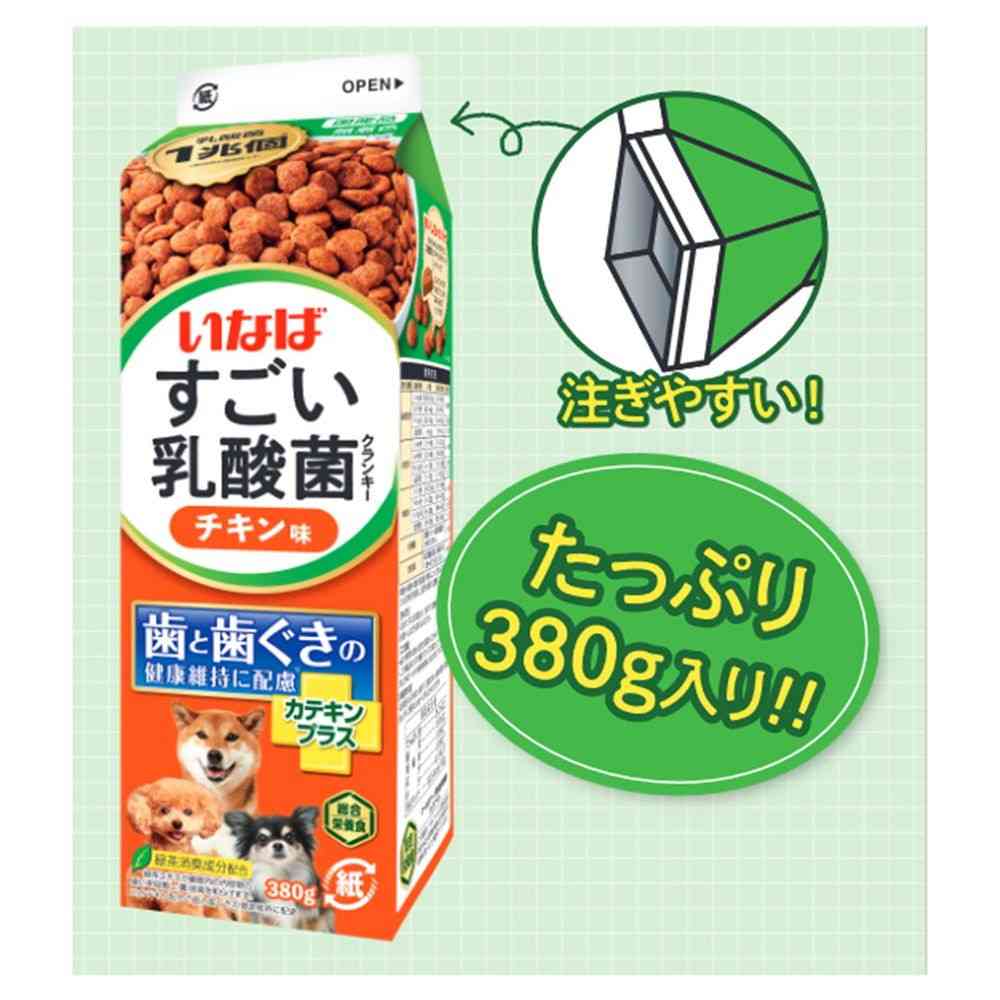 いなばペットフード すごい乳酸菌 クランキー牛乳パック ビーフ味 380g