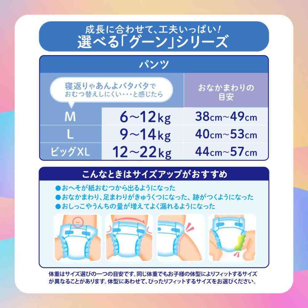 大王製紙 グーン ゆるうんちモレ0へ パンツM 52枚