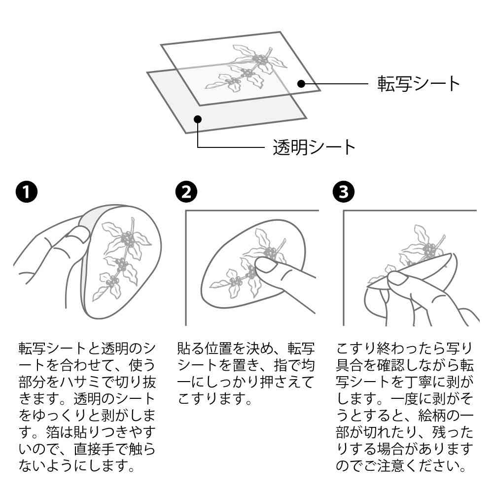 ミドリ シール 2614 転写 箔 コーヒー柄 1パック