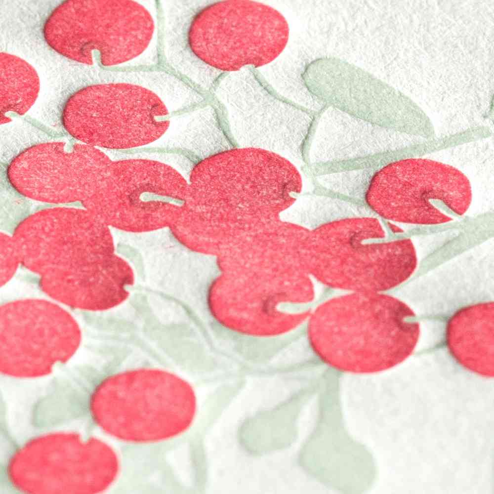 ミドリ レターセット460 活版 ブーケ柄 赤 便箋/8枚入、封筒/4枚入