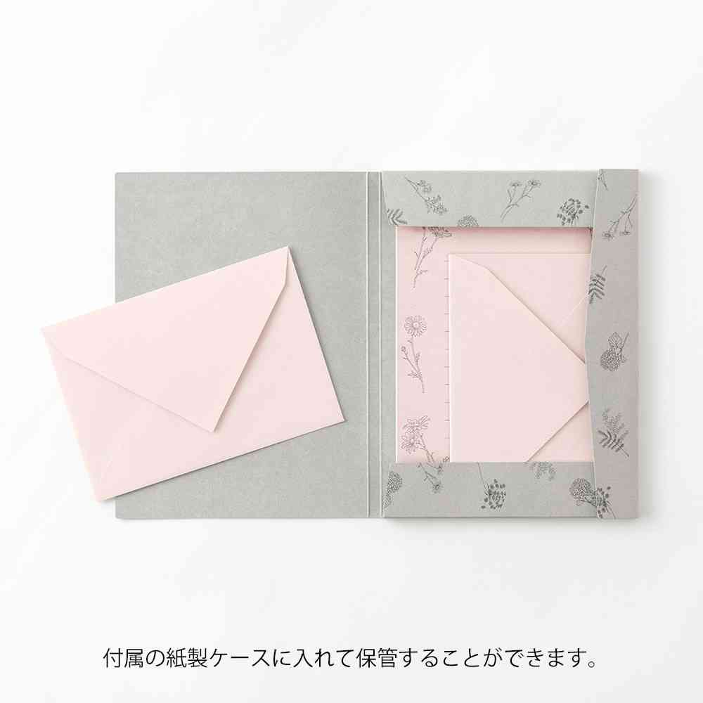 ミドリ レターセット929 花色和紙 ピンクA 便箋/16枚入、封筒/8枚入