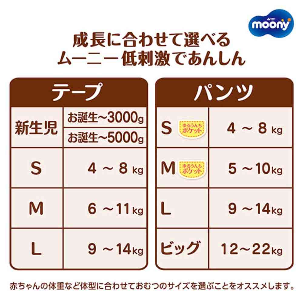 ナチュラルムーニーマン パンツ Mサイズ 46枚【3個セット】