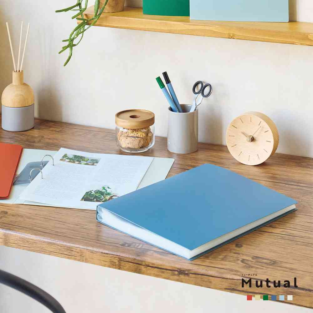 リヒトラブ Mutual クリヤーブック A4 テラコッタオレンジ 1冊 テラコッタオレンジ
