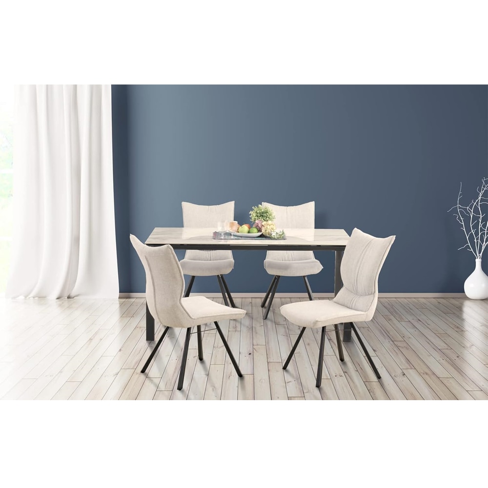 ダイニングチェア Poare ダークグレー 2脚 【直送品】 返品・キャンセル・他商品と同時購入は不可