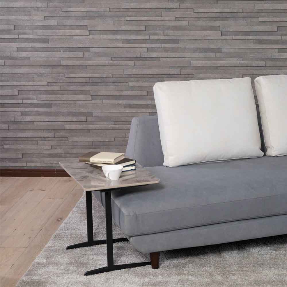 サイドテーブル Ellen セラミック スモークグレイ60 メーカー直送▼返品・キャンセル不可【他商品との同時購入不可】