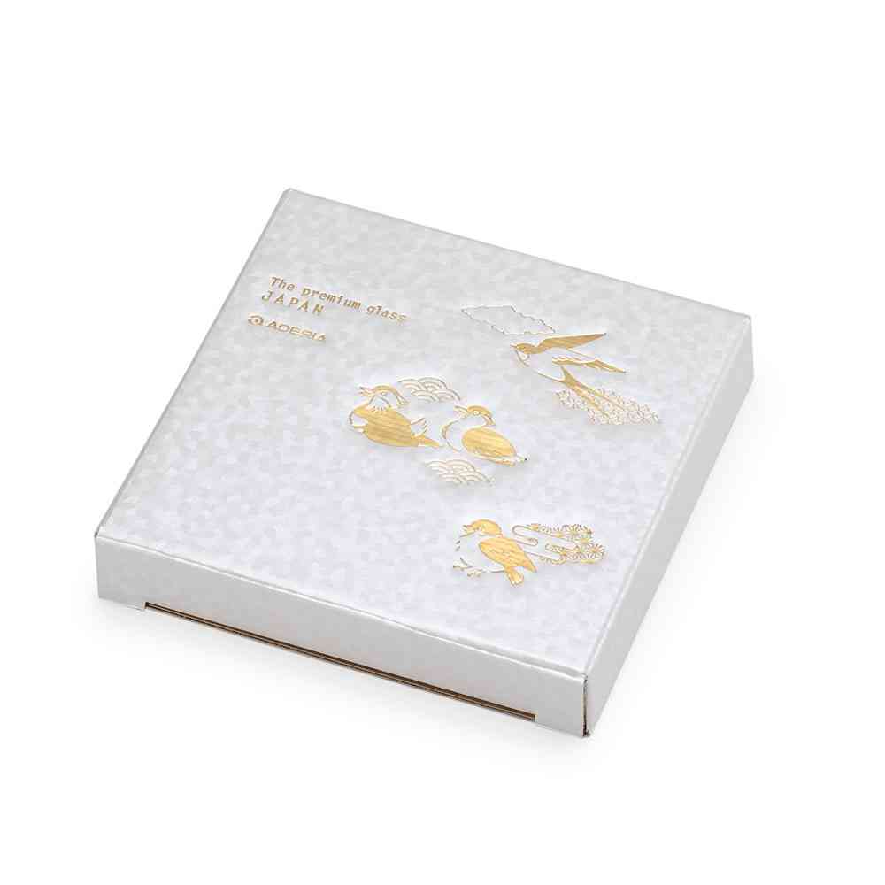 アデリア プレミアムニッポンテイスト 吉祥花鳥 丸皿 雀と南天