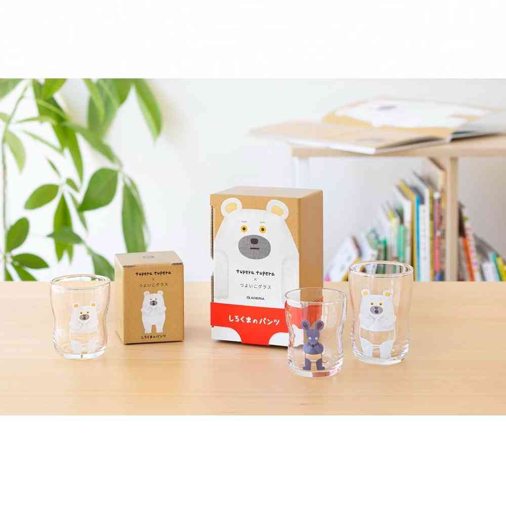 アデリア つよいこグラス S&Mセット しろくまのパンツ 130ml×1個、185ml×1個