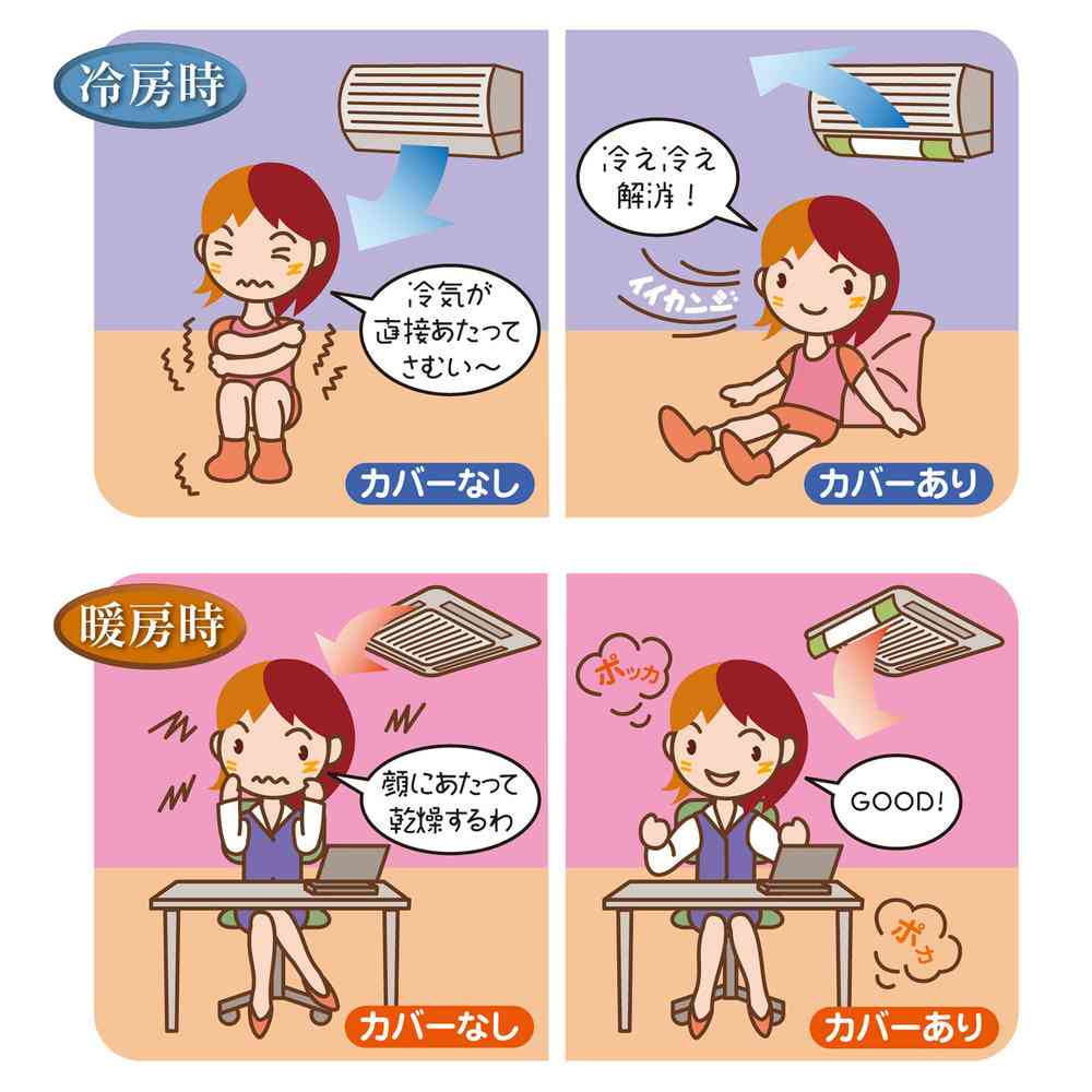 伊勢藤 エアコン風よけカバー ホワイト I478 ホワイト