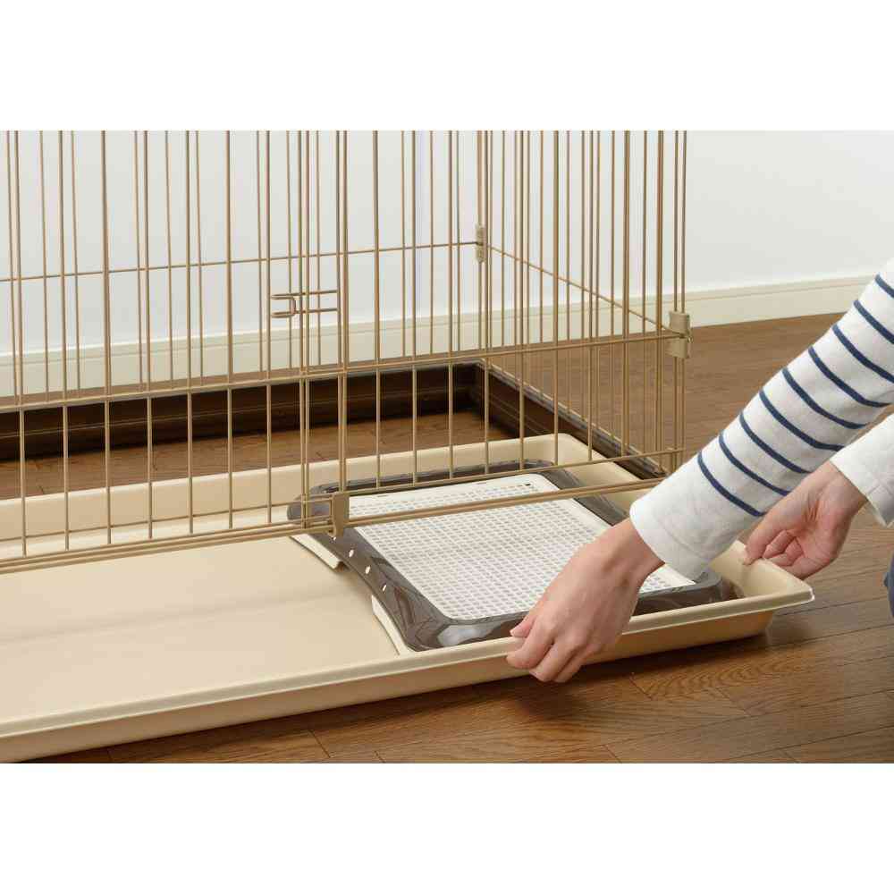 木製お掃除簡単ペットサークル 90-60 ダークブラウン メーカー直送▼返品・キャンセル不可【他商品との同時購入不可】