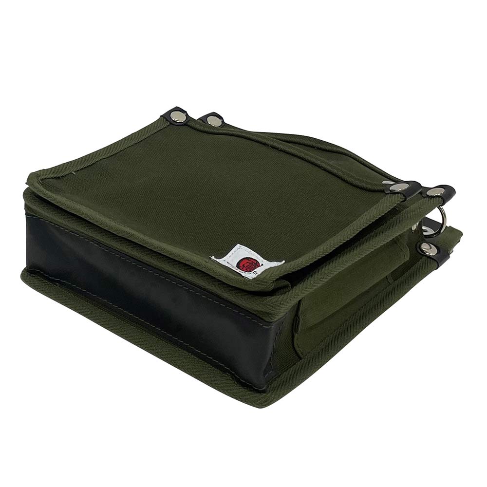 帆布鳶用腰袋2段 国防 TSH-2D-DG 【直送品】 返品・キャンセル・他商品と同時購入は不可