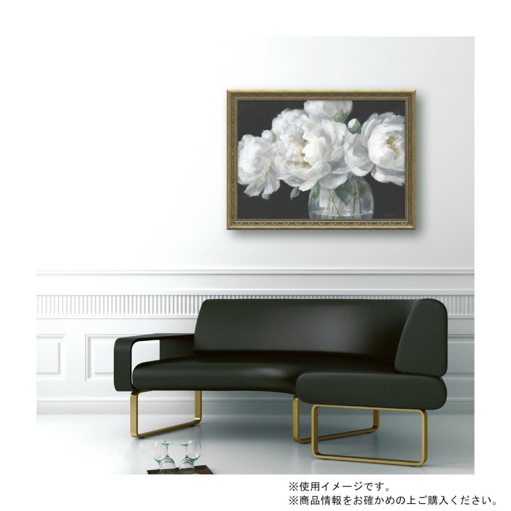 アートパネル ダンフイ ナイ 「ホワイト ピオニー グラス」 【直送品】 返品・キャンセル・他商品と同時購入は不可